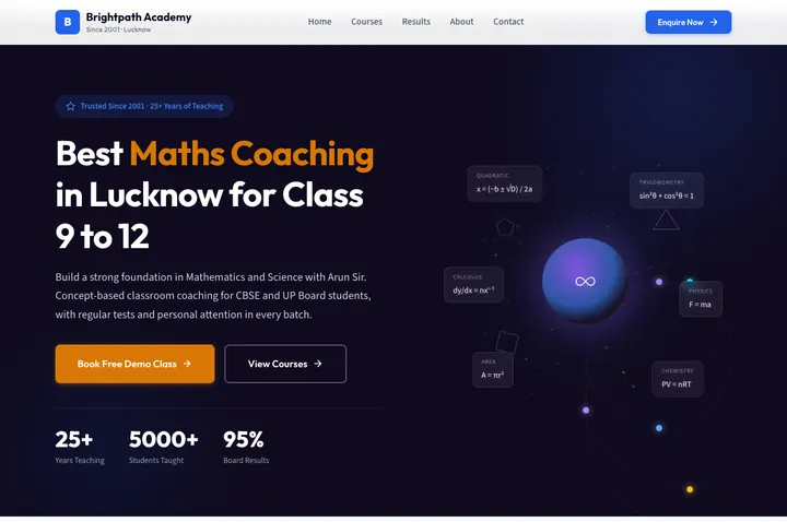 Brightpath Academy education website design